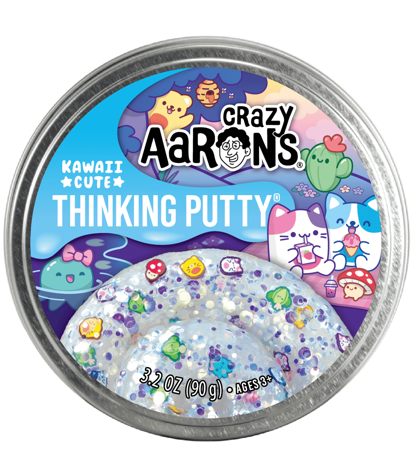 Kawaii Cute - 4" Full Size Thinking Putty Tin