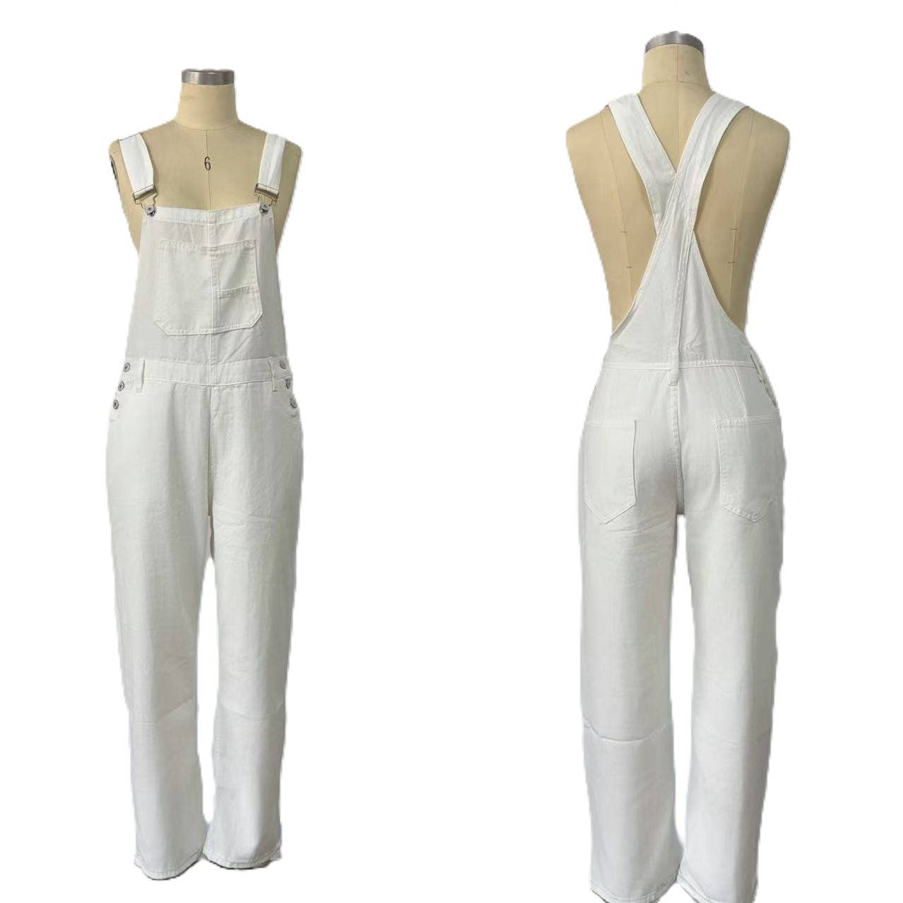 Classic Straight-Leg Denim Overalls