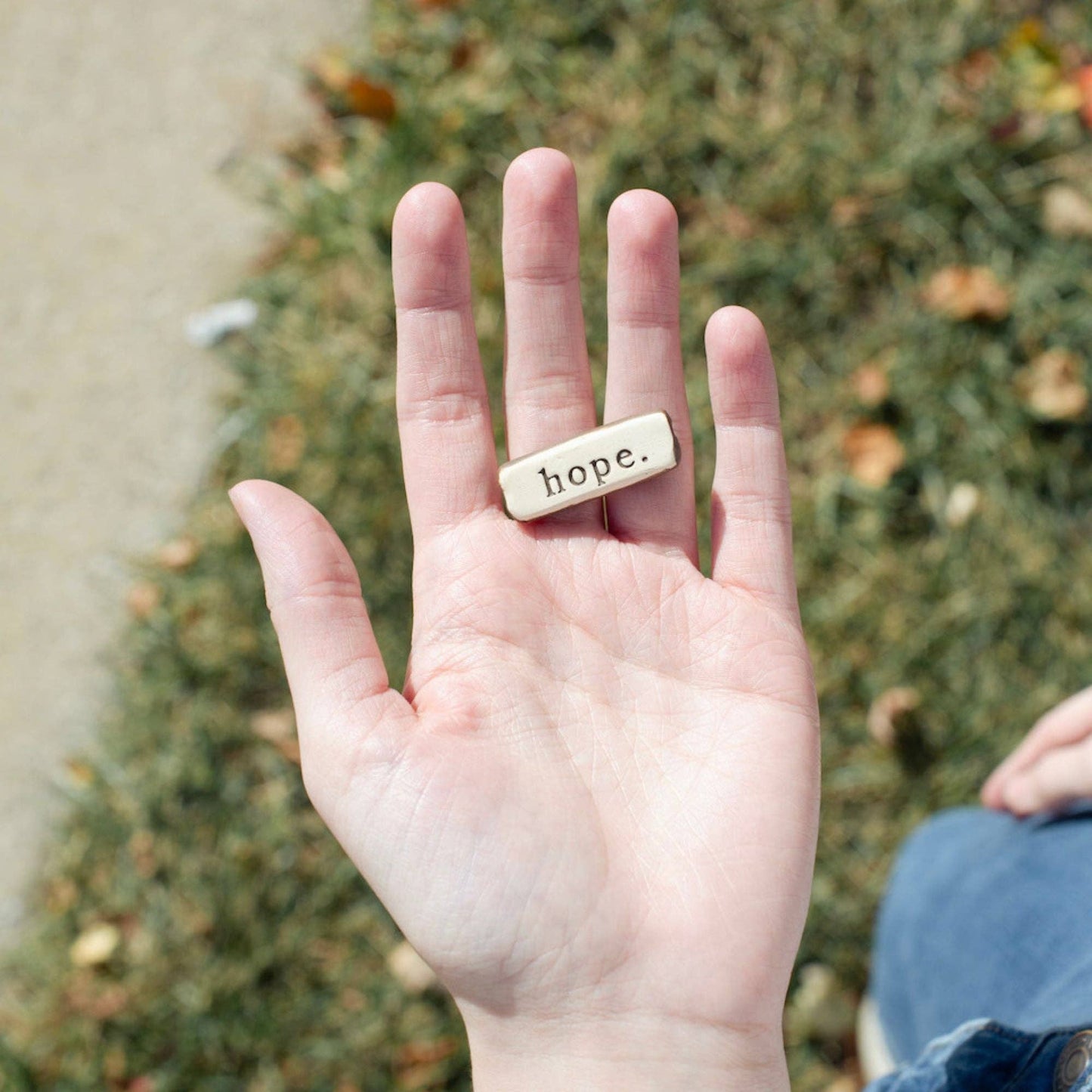 Hope. Clay Pocket Rock Reminders