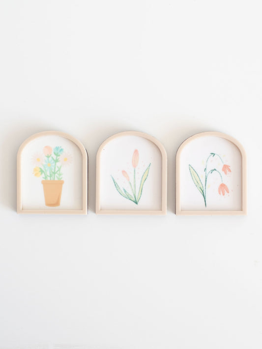 Dollhouse Arched Floral Wall Print