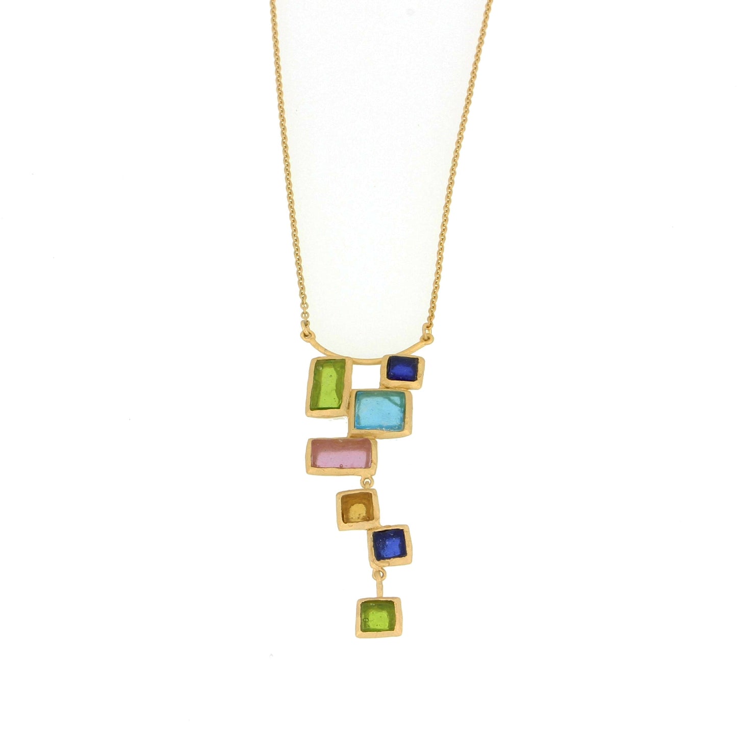 Mosaic Drop Pendant Necklace