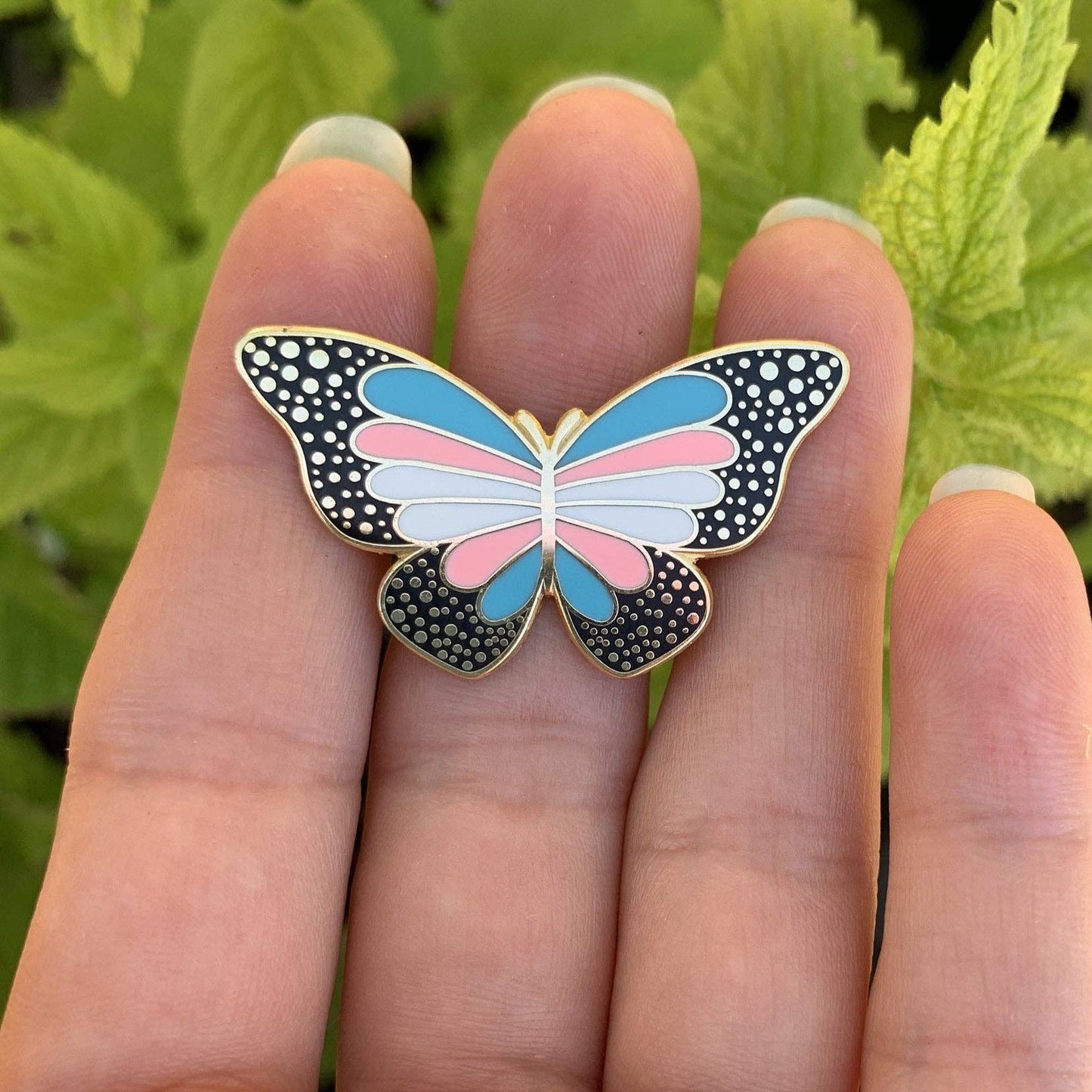 Trans Pride Butterfly Enamel Pin