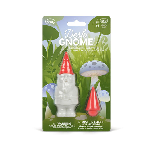 Desk Gnome Sharpener And Eraser Set