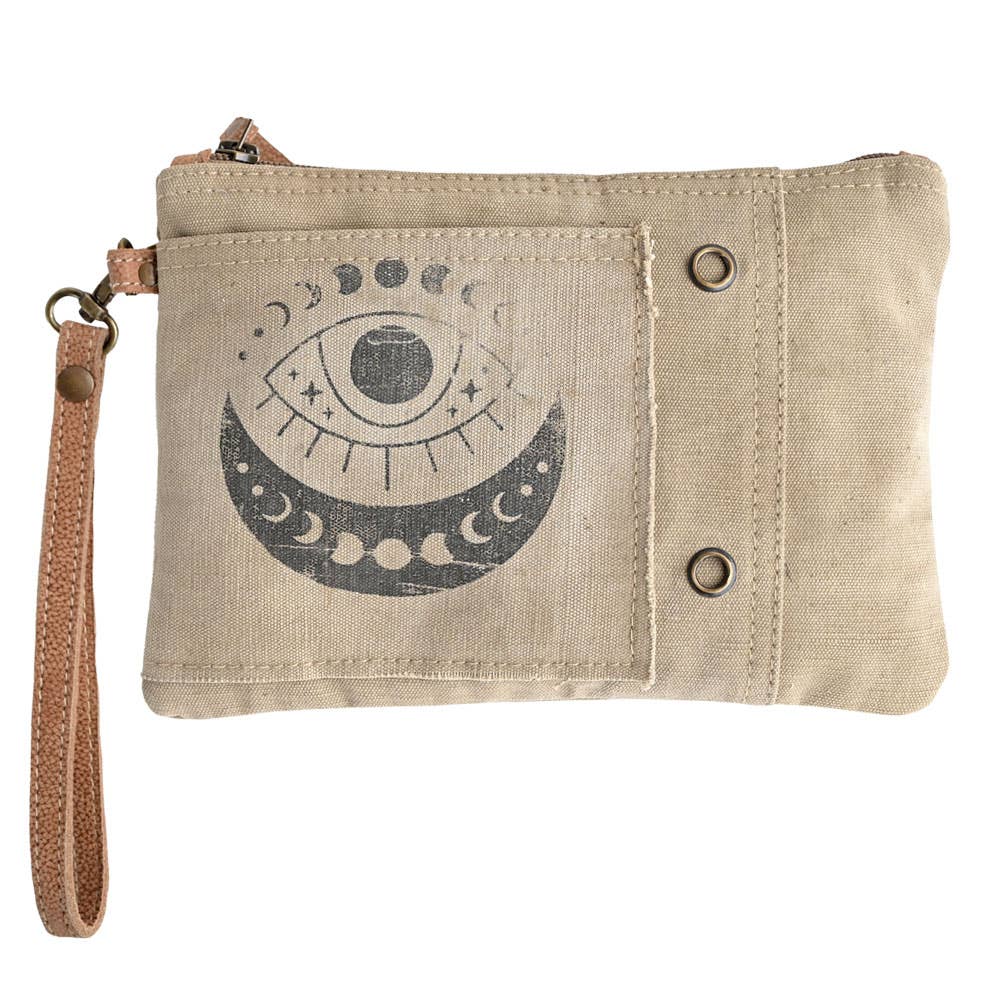 Distressed Evil Eye Wristlet