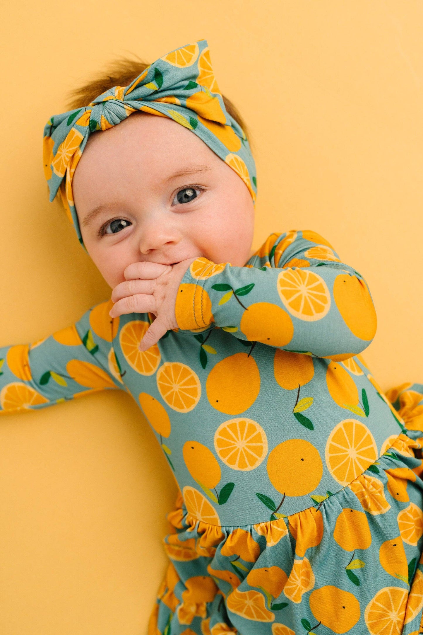 Orange Breeze Bodysuit Bamboo Dress
