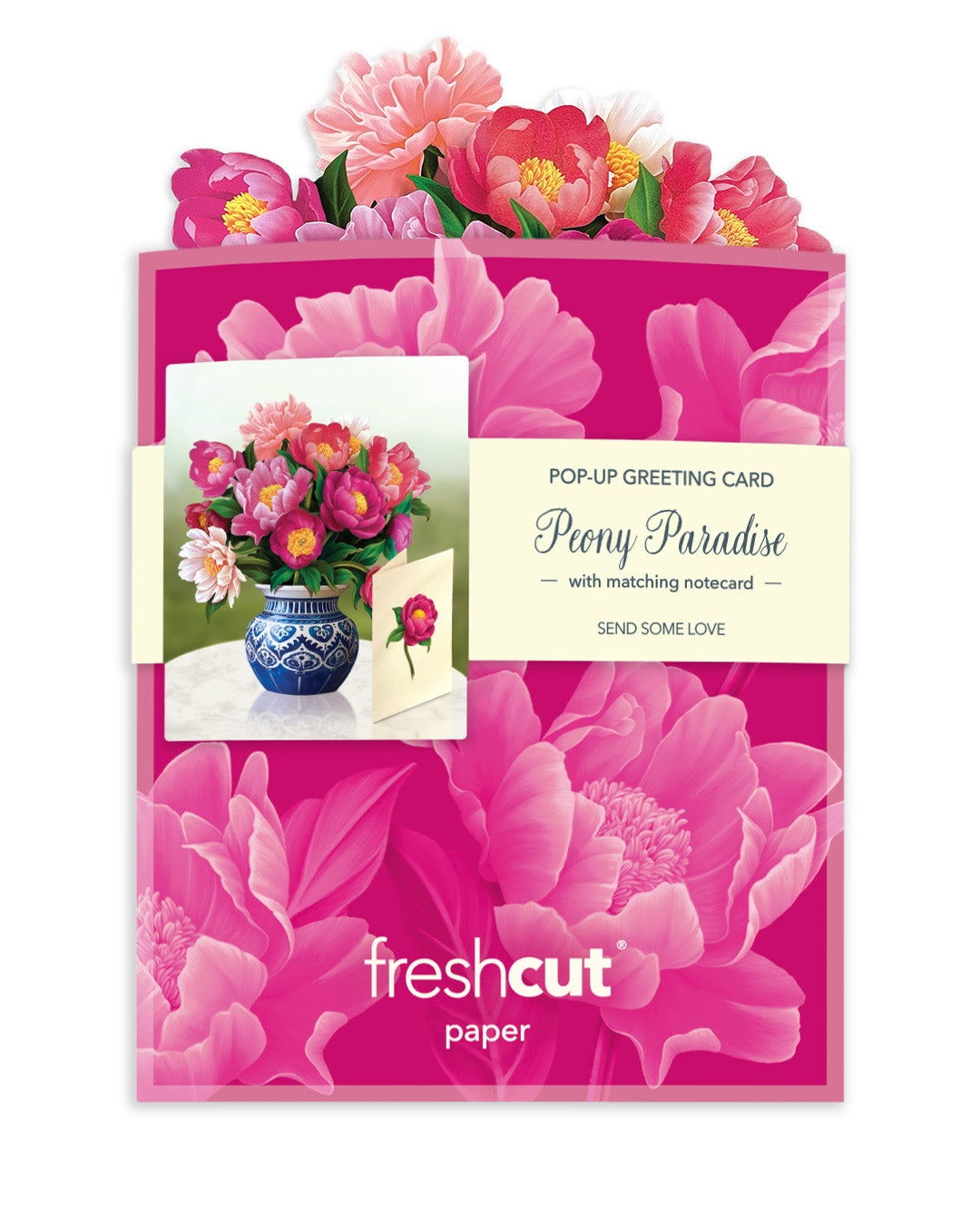 Mini Peony Paradise Pop-Up Greeting Card