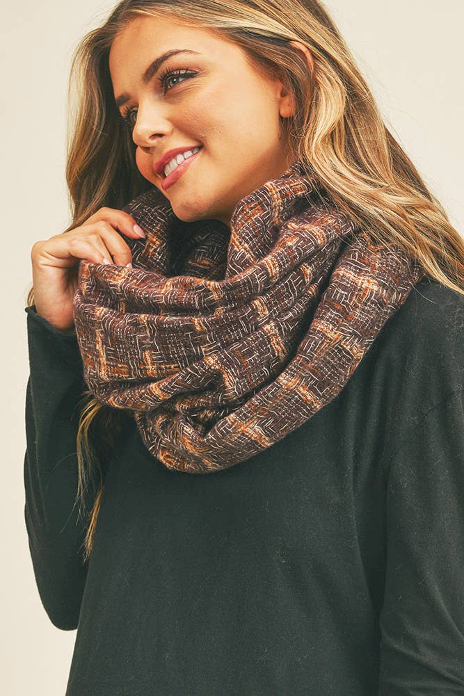 Plaid Infinity Scarf - Wide Design
