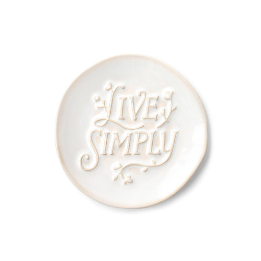 Live Simply Round Trinket Tray