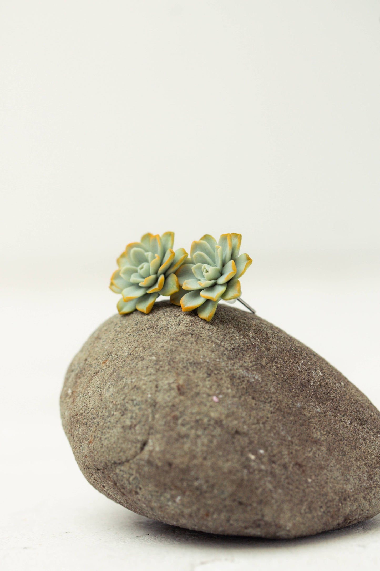 Mini Succulent Polymer Clay Stud Earrings