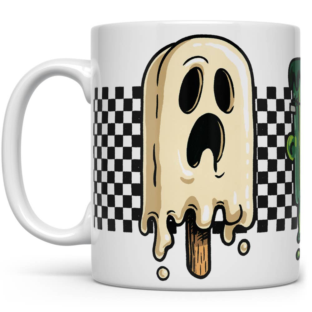 Halloween Popsicles Ceramic Mug, Summerween Spooky Gifts