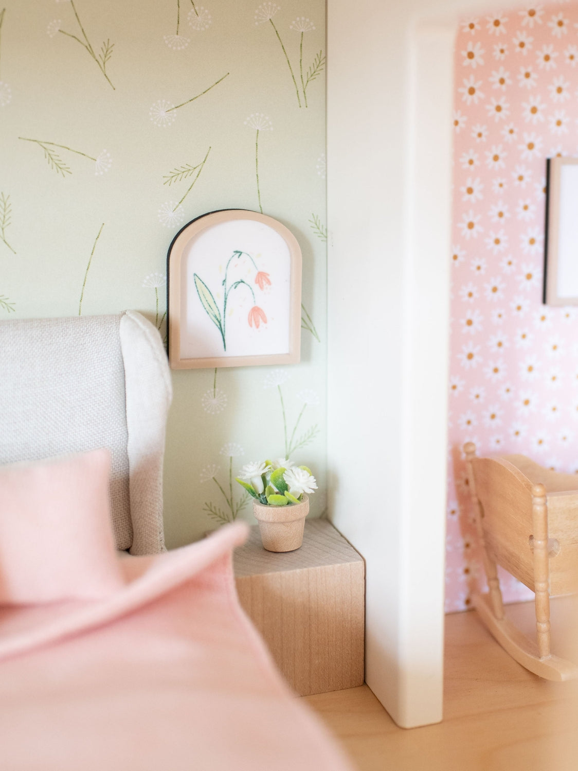 Dollhouse Arched Floral Wall Print