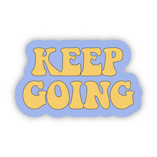 "Keep going" Blue Yellow Motivational Sticker