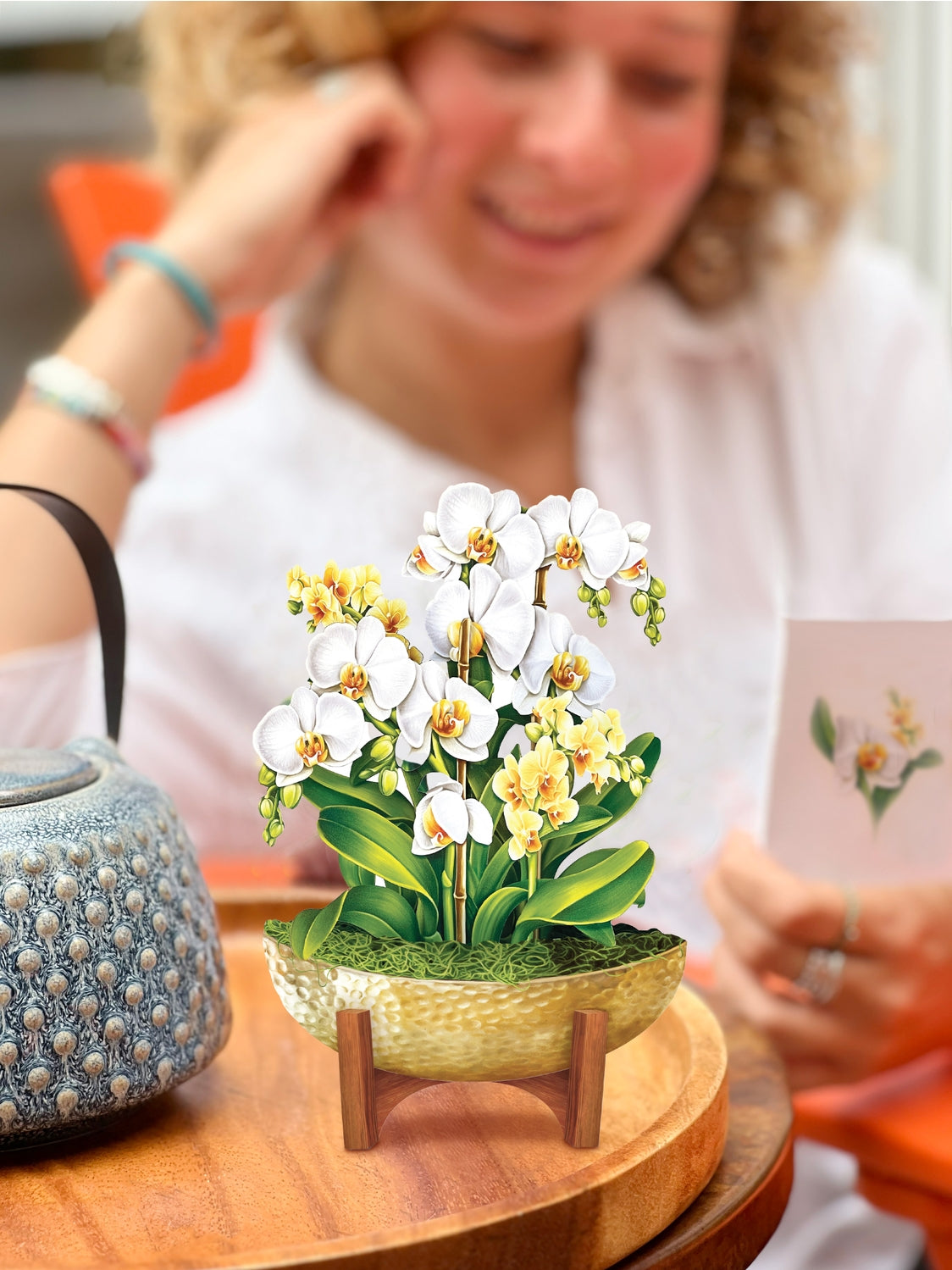 Mini Serenity Orchid Pop-Up Greeting Card