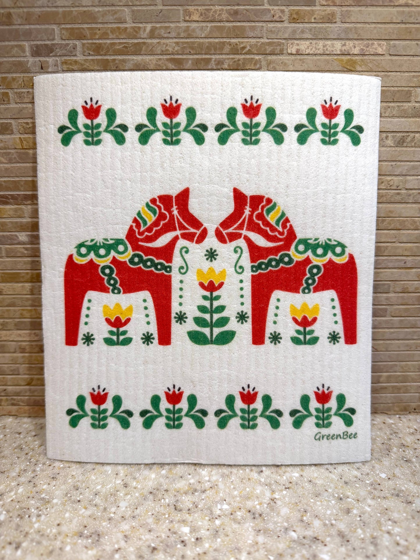 Dala Horse Swedish Dishcloth