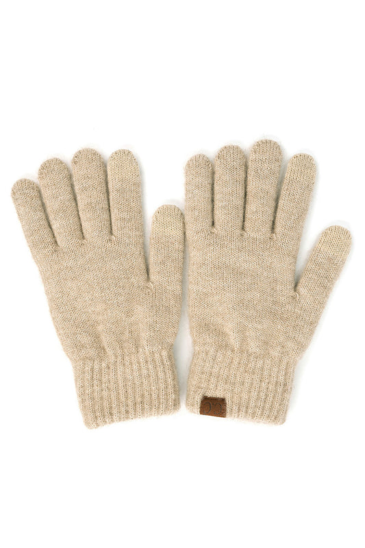 C.C Heather Knit Plain Gloves