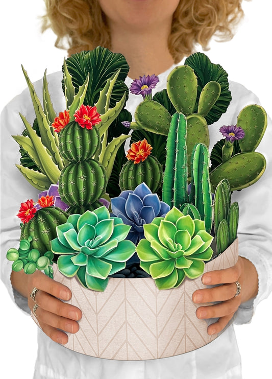 Cactus Garden Pop-Up Greeting Card