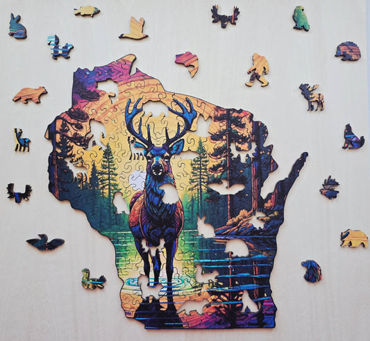 Wisconsin wooden puzzle