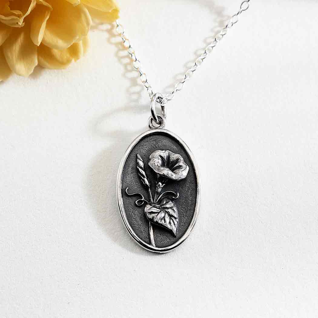 Sterling Silver Birthflower Necklaces