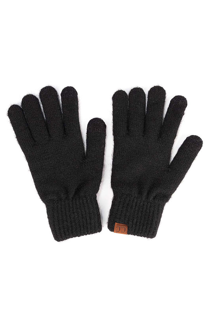 C.C Heather Knit Plain Gloves