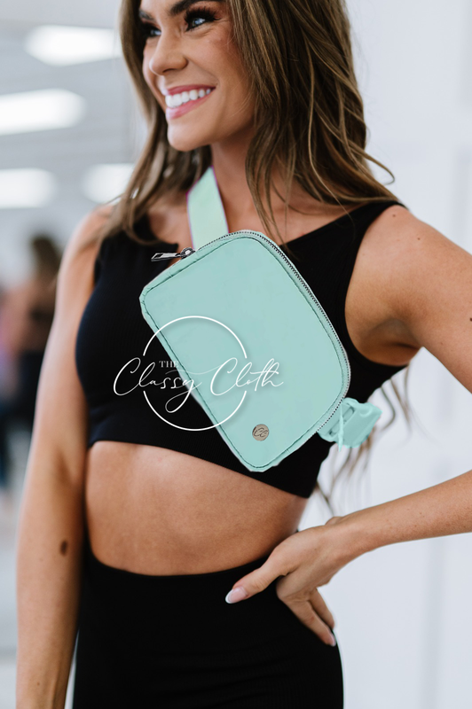 Nylon Belt Bag- Aqua