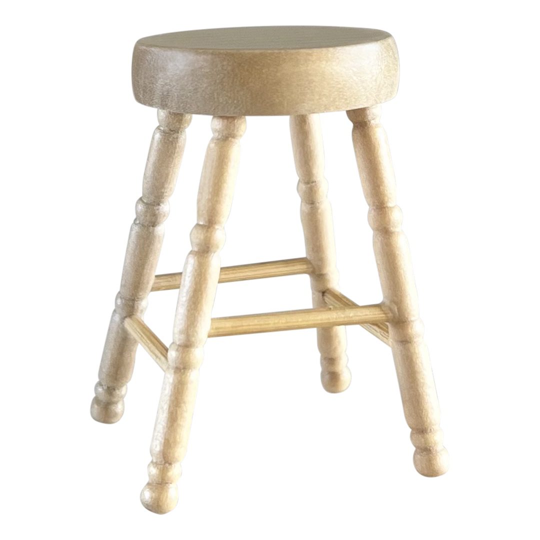 Dollhouse Classic Barstool Natural Wood