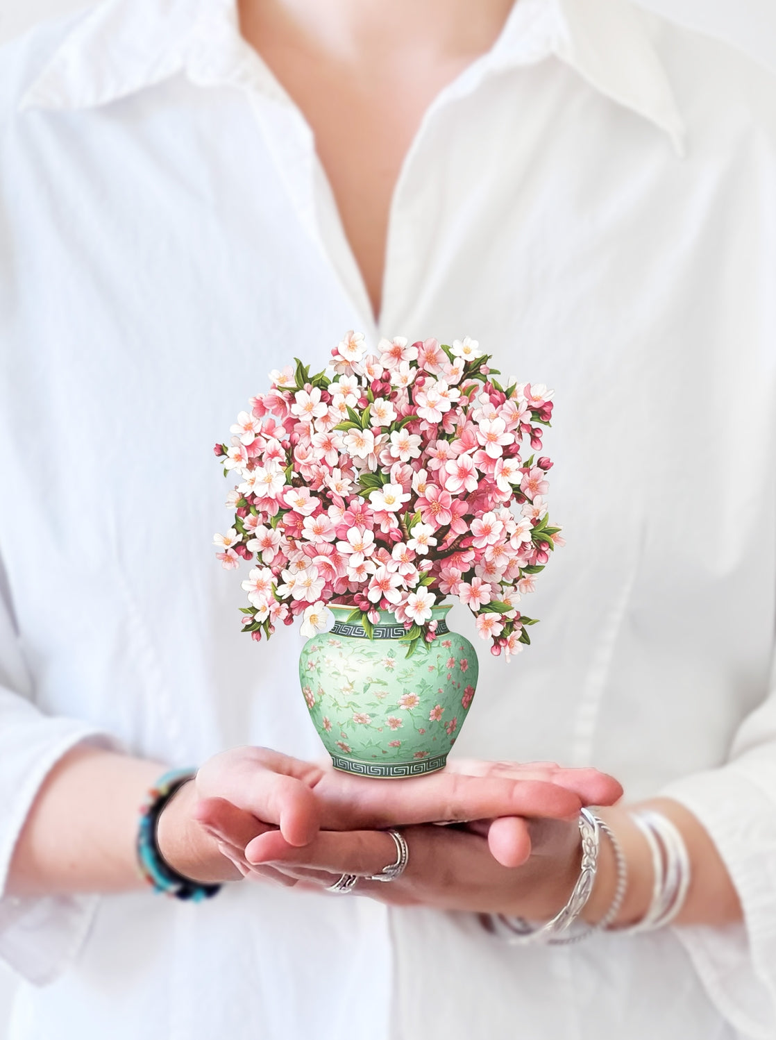 Mini Japanese Cherry Blossom Pop-Up Greeting Card