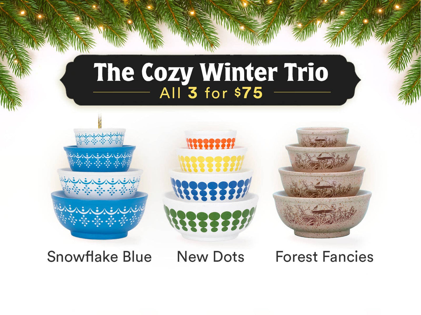 Mini Pyrex-Inspired Mixing Bowls – Retro Stackable Set