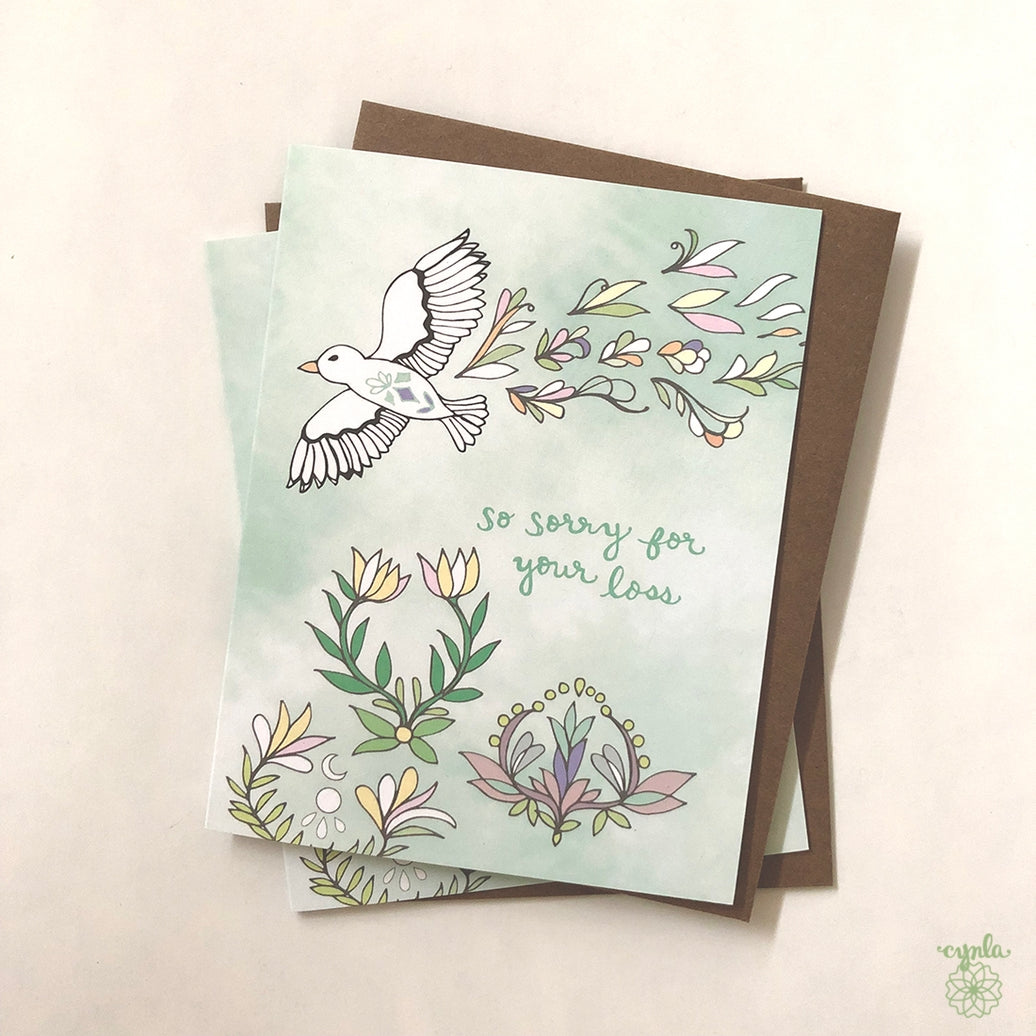 Sorry For Your Loss Bird Card