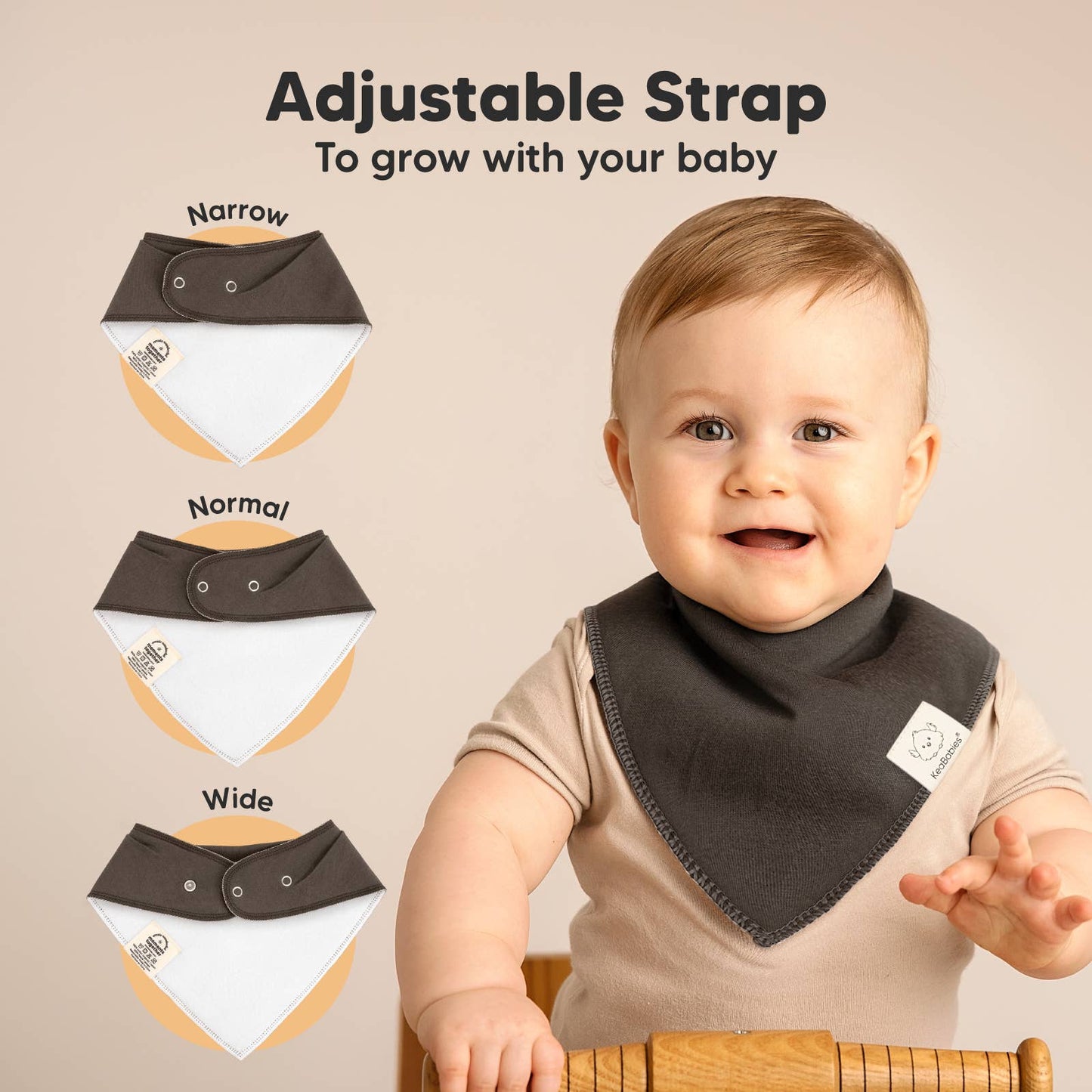 8-pack Baby Bandana Bibs for Boys and Girls