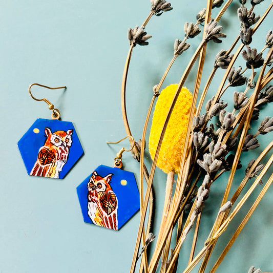 One-of-a-Kind Earrings: Owl