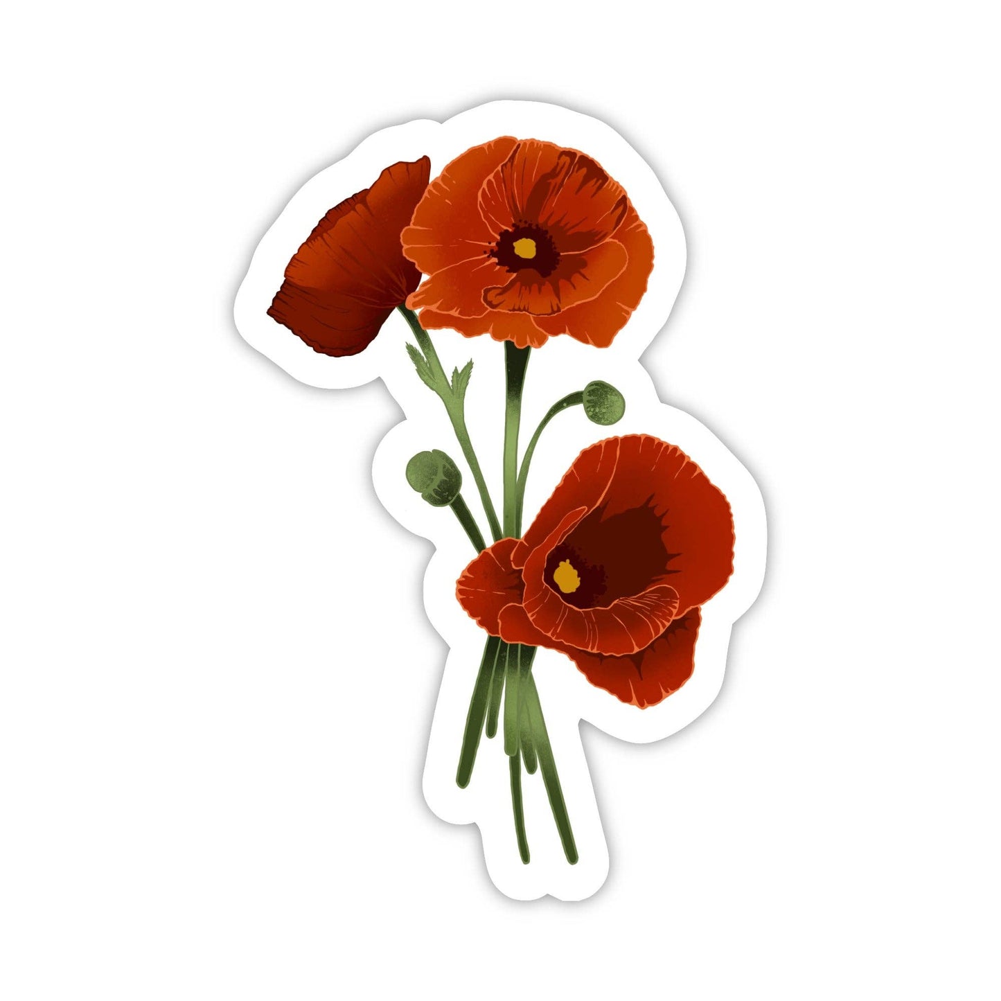 Poppy Flower Sticker