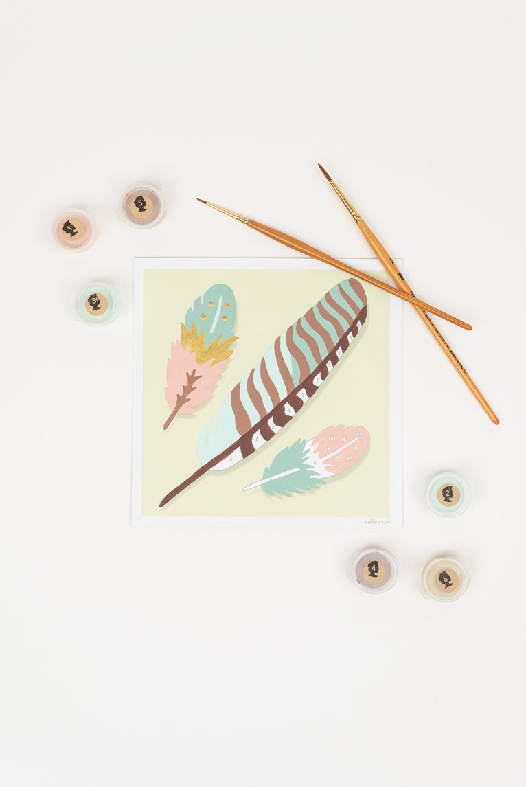 Feathers MINI Paint-by-Number Kit