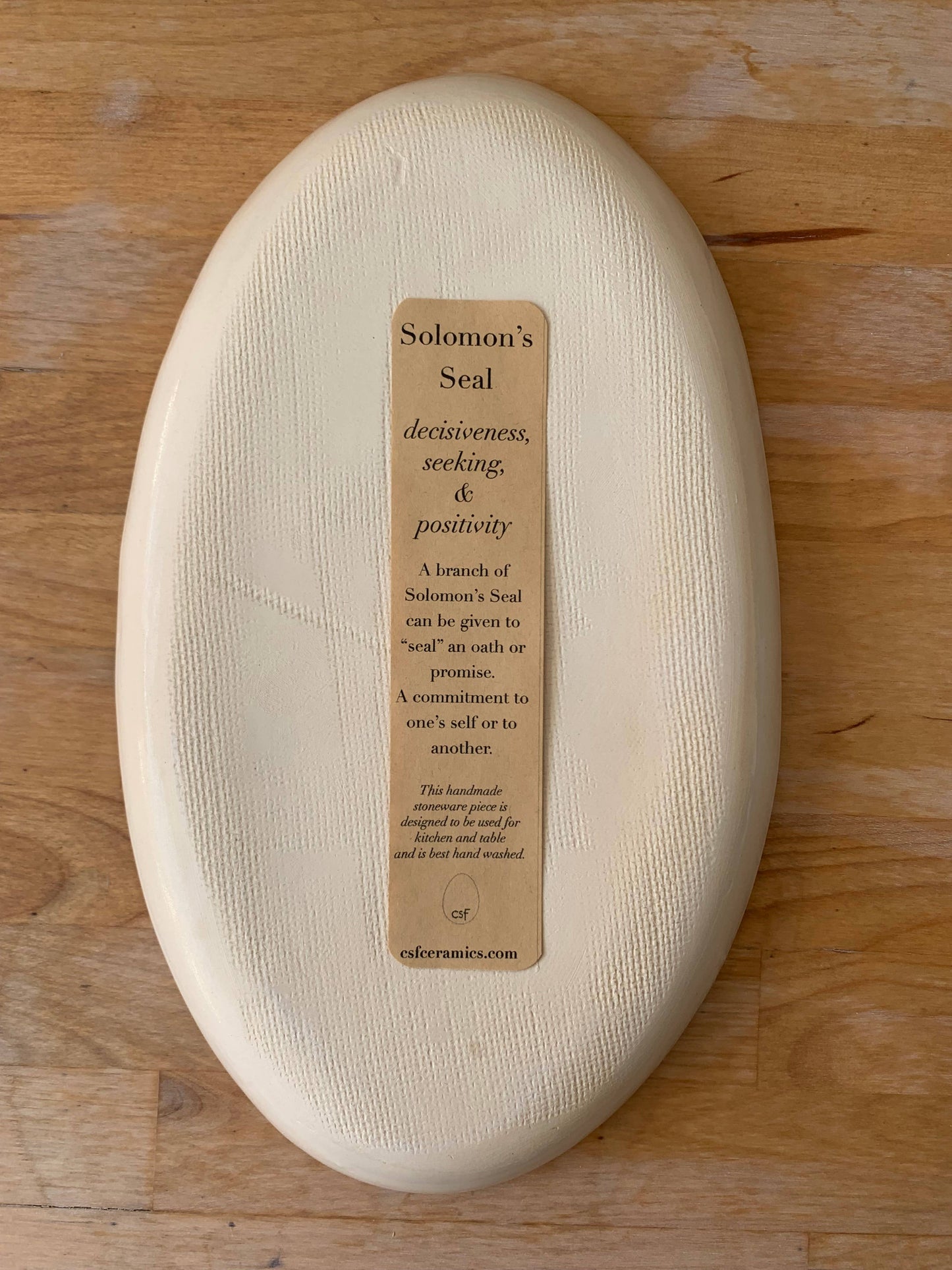 Oval Platter: Solomons Seal