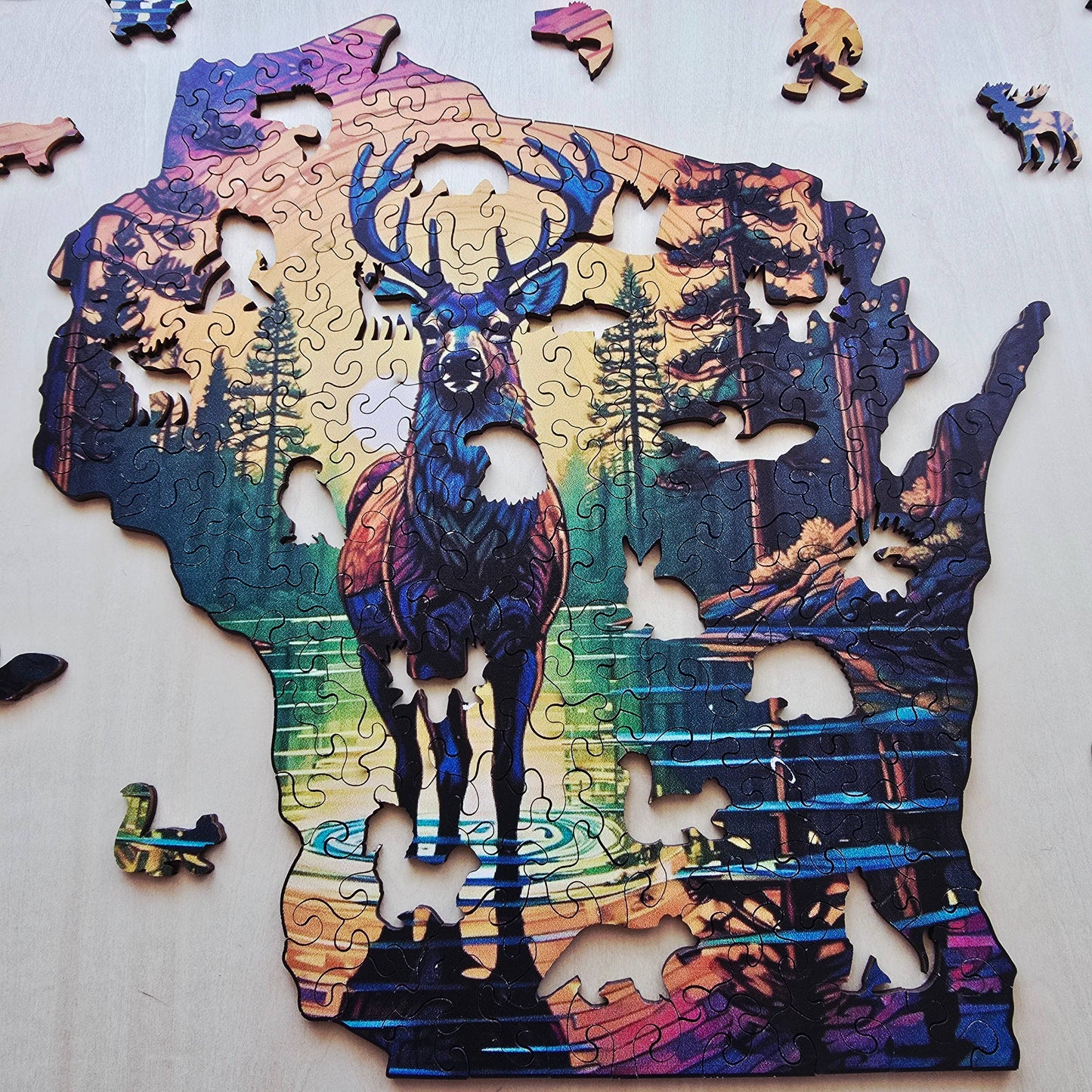 Wisconsin wooden puzzle
