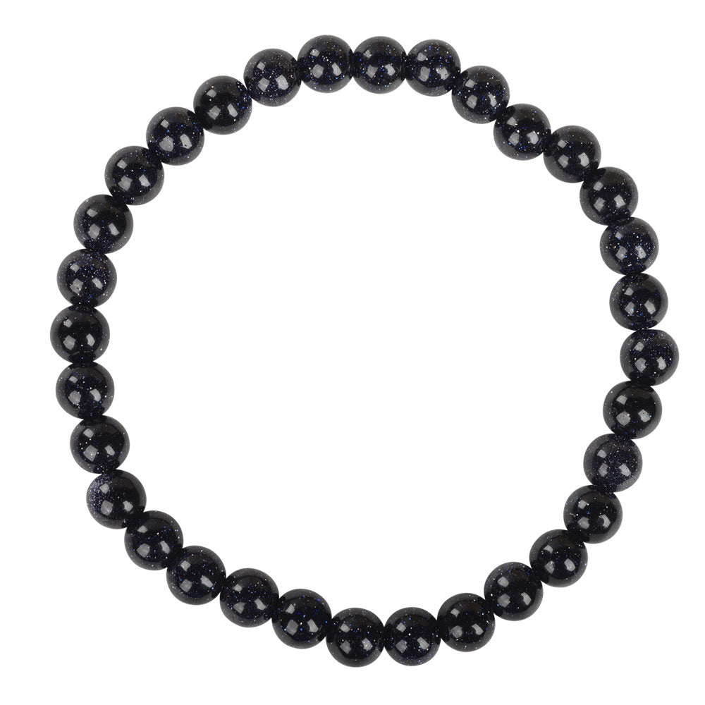 6mm Blue Goldstone Stretch Bracelet