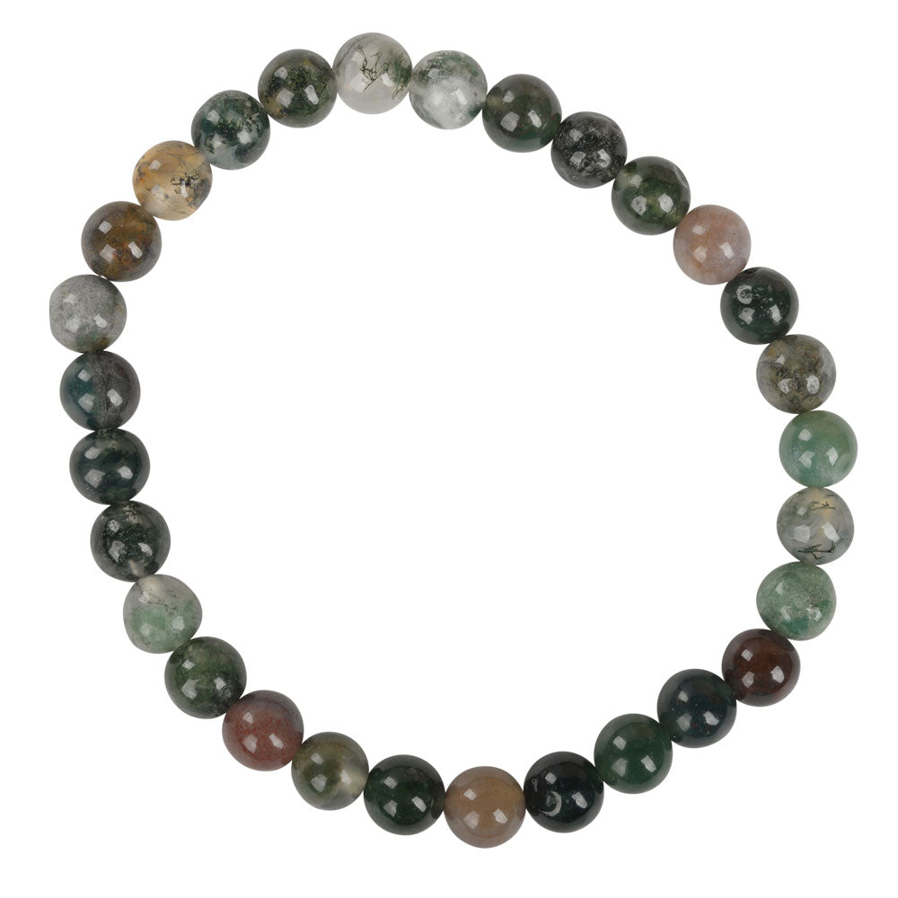 6mm Indian Agate Stretch Bracelet