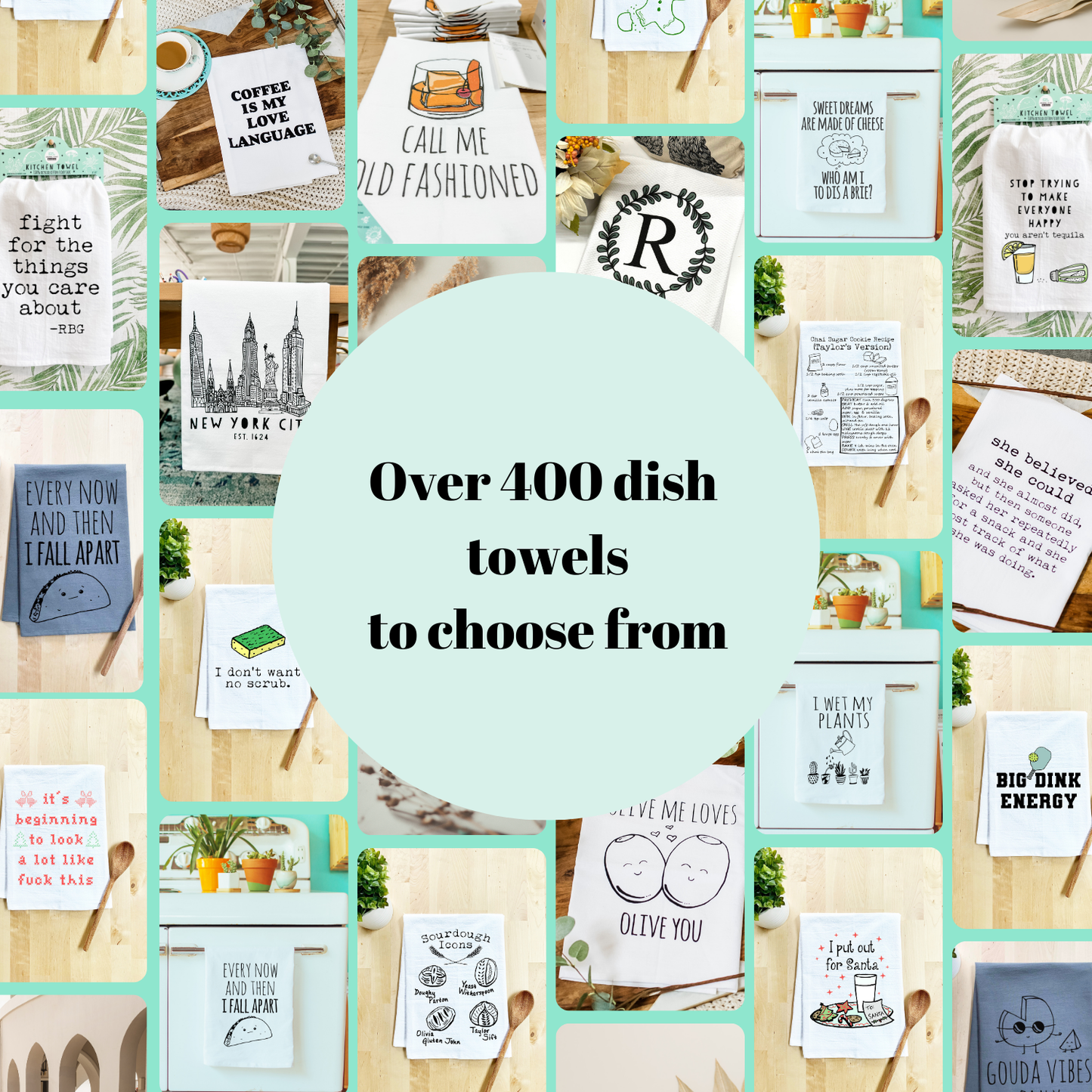 Milwaukee, Ombre - Oatmeal Kitchen Towels