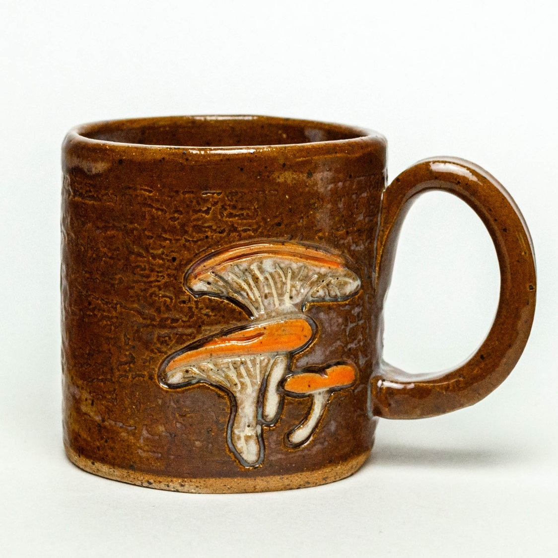 Jack-O'-Lantern Mushroom Handmade Ceramic 10oz Mug