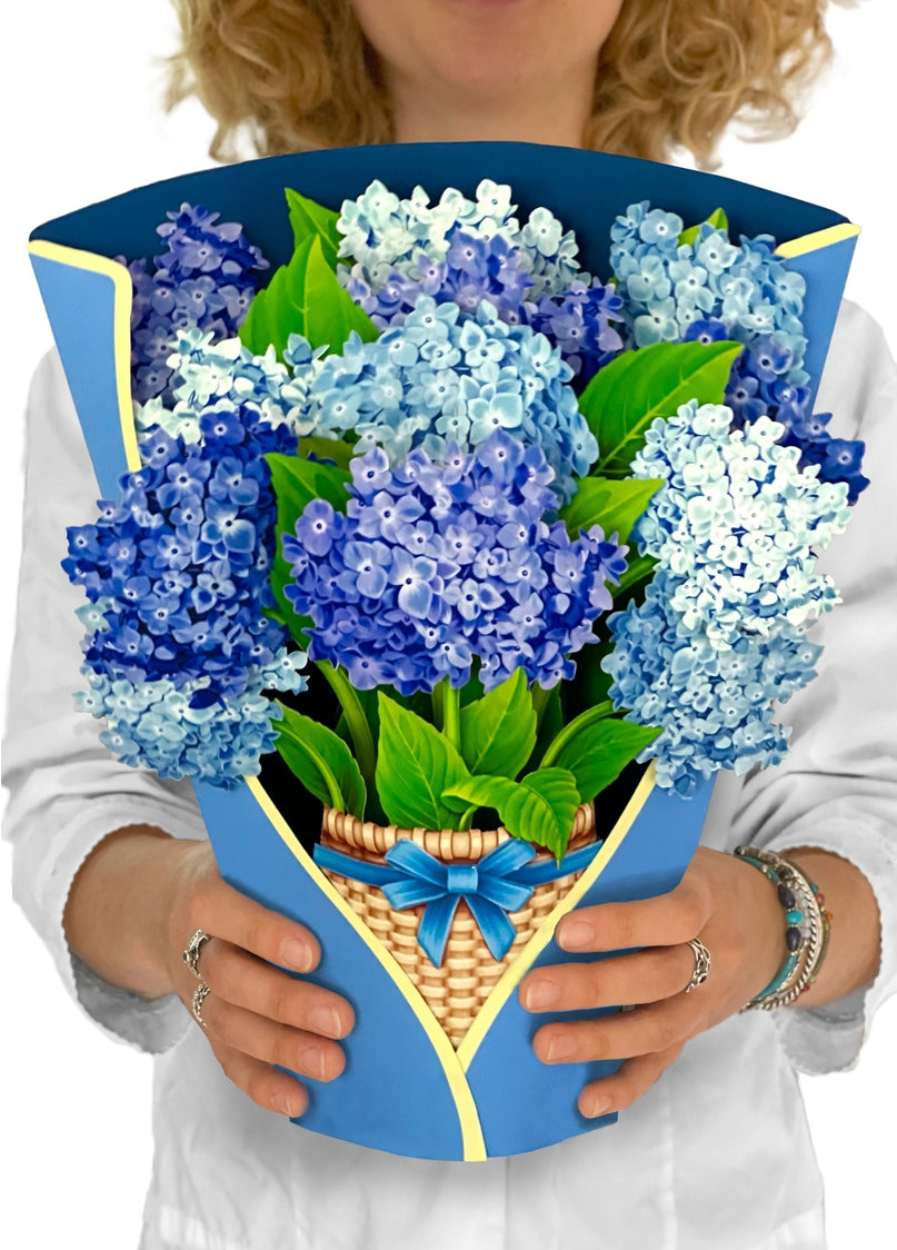 Nantucket Hydrangeas Pop-Up Greeting Card