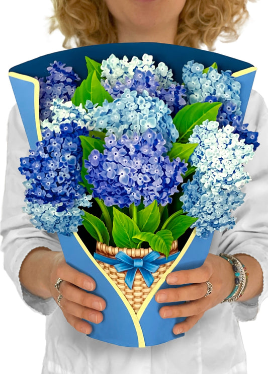 Nantucket Hydrangeas Pop-Up Greeting Card