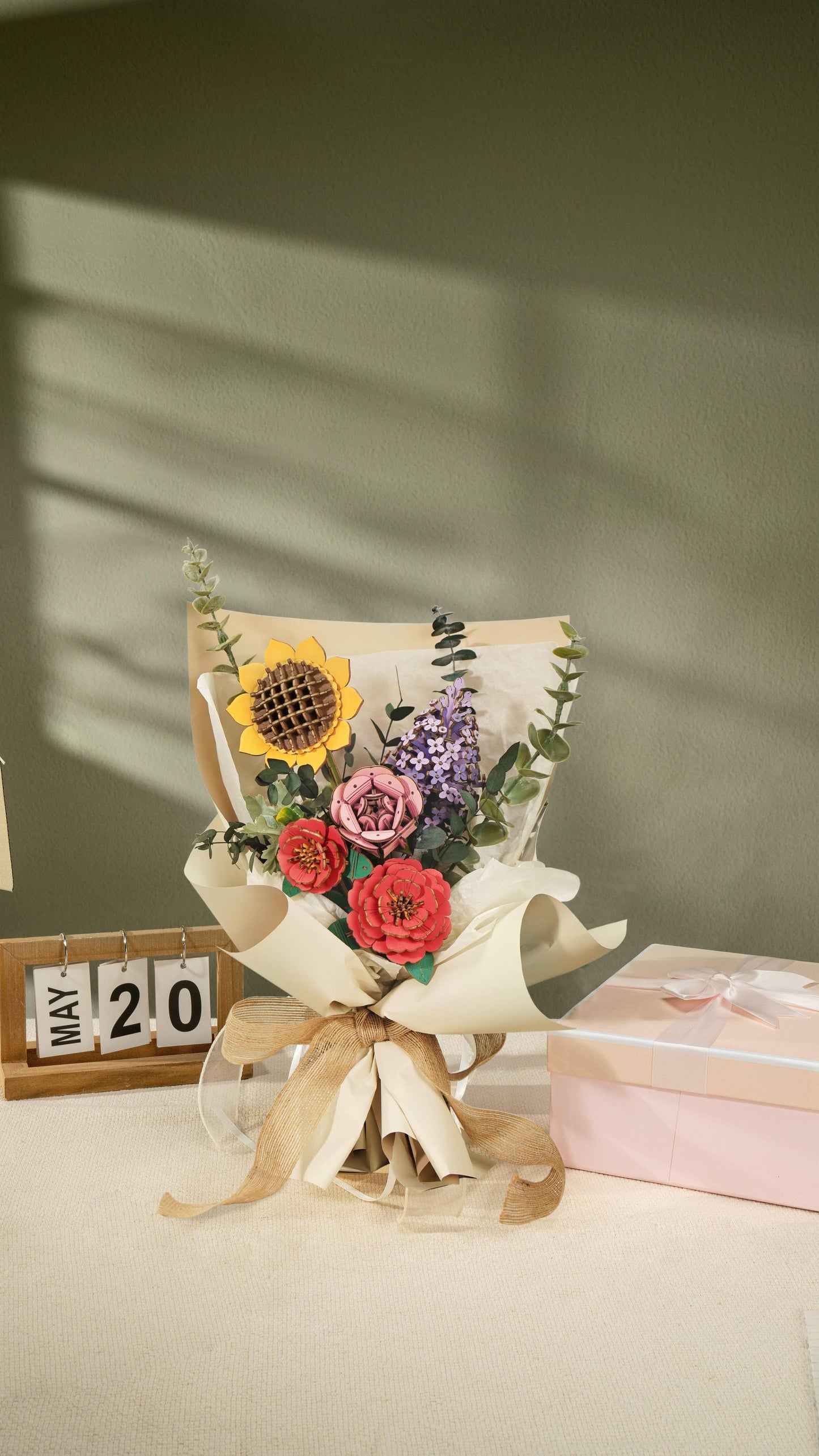 Rowood Wooden Flower Bouquet 3D Wooden Puzzle
