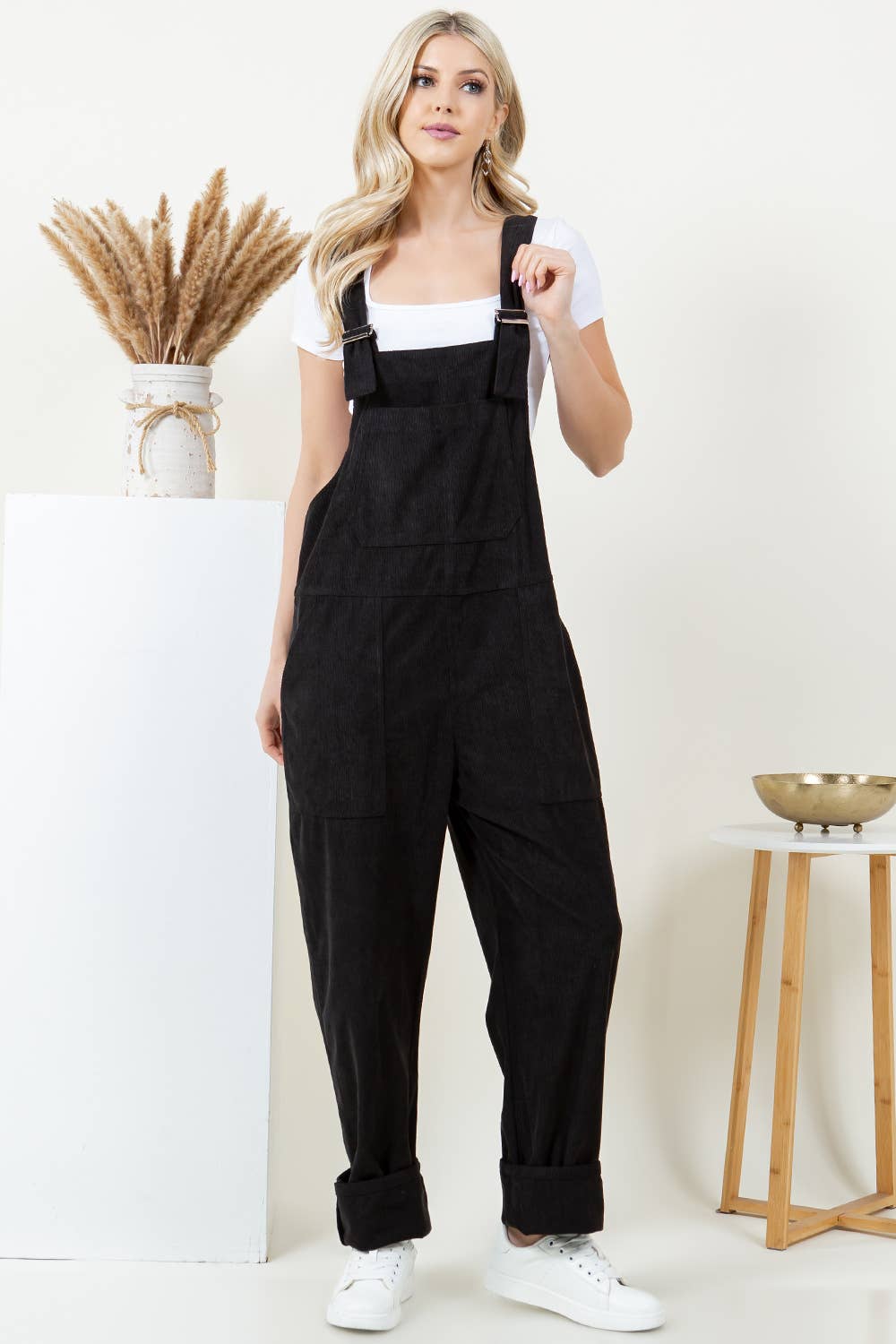 Black Corduroy Overall