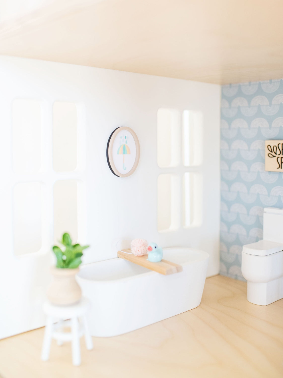 Dollhouse Tub Bar + Loofah + Duck