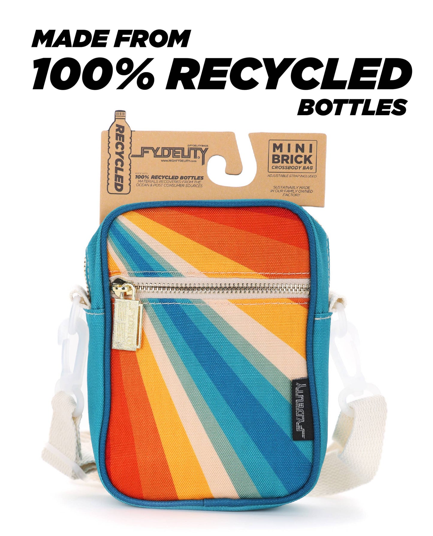 Retro Rainbow Mini Brick Bag