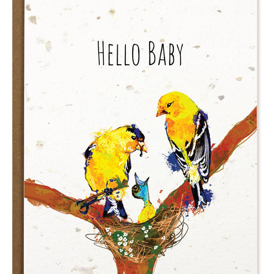 Hello Baby Bird Plantable Card