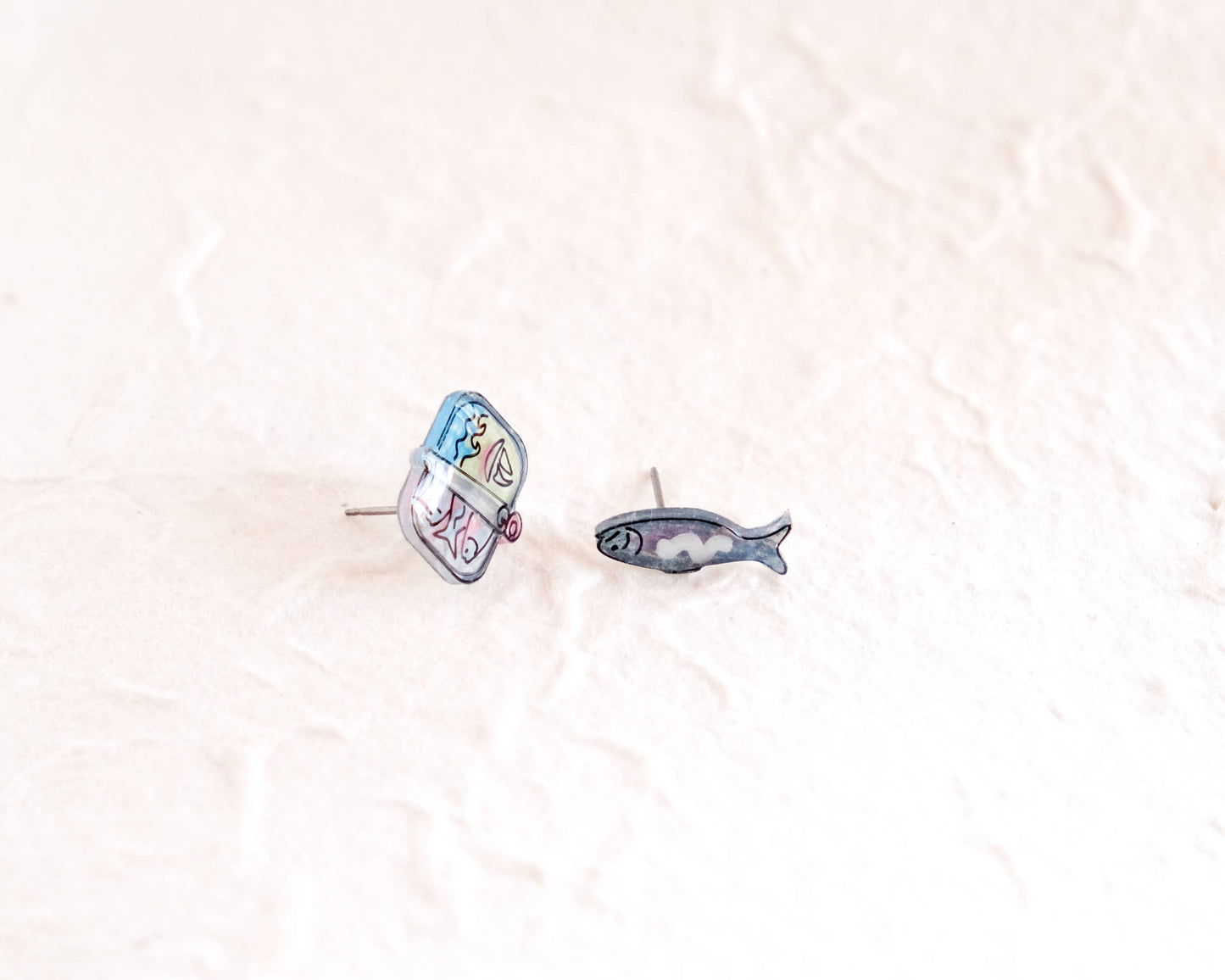 Sardines Canned Fish Marine Earrings