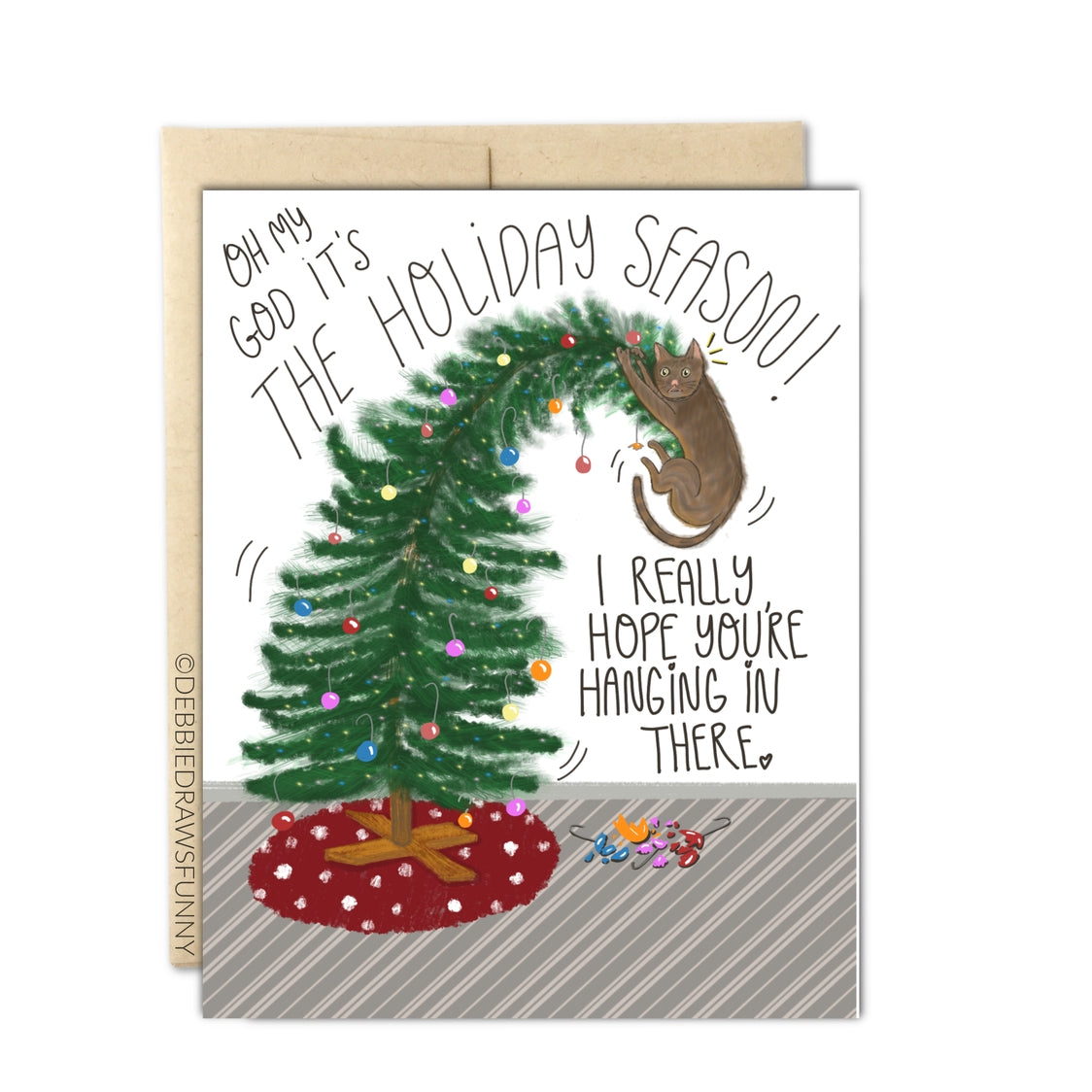 Hope You're Hanging in There Funny Christmas Card