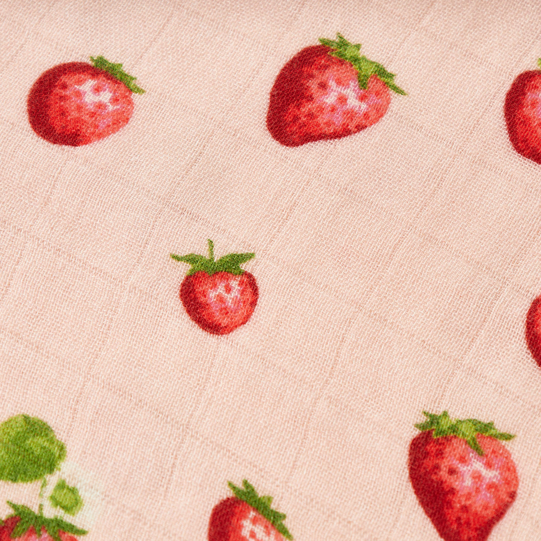 Strawberry Big Lovey Three-Layer Muslin Blanket