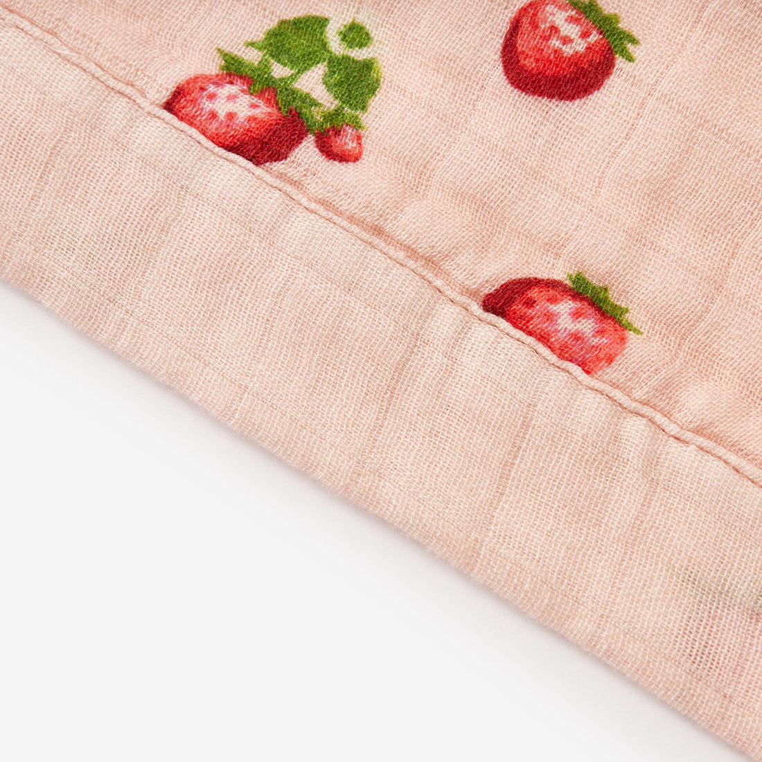 Strawberry Big Lovey Three-Layer Muslin Blanket