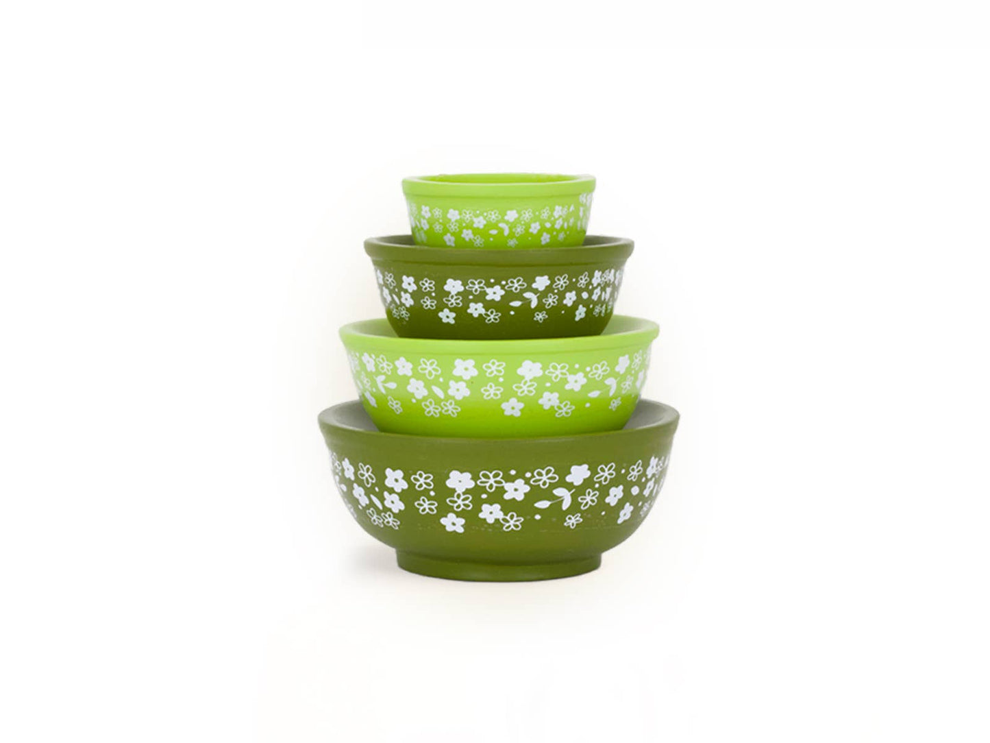 Mini Pyrex-Inspired Mixing Bowls – Retro Stackable Set